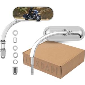 Chrome Sportster Mirrors Compatible with Street Glide Electra Glide Softail Dyna 1982-2019 2020 2021 2022 2023