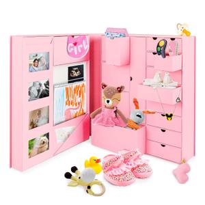 Baby Keepsake Box - Baby Memory Box - Baby Boy Girl Keepsake Box Tins Memory Box Pregnancy Baby Bubbs Storage Box Baby First Year Box Library Baby All-in-One Organizer