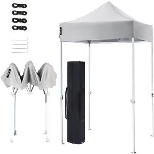 AMERICAN PHOENIX Canopy Tent 5x5 Pop Up Portable Tent Commercial Outdoor Beach Instant Sun Shelter (White)
