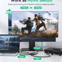 HDMI Switch 4k@60hz Splitter, GANA Aluminum Bidirectional HDMI Switcher 2 in 1 Out, Manual HDMI Hub Supports HD Compatible with Xbox PS5/4/3 Blu-Ray Player Fire Stick Roku