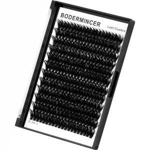 Bodermincer 7D/10D/20D/30D/40D/50D/60D/80D/100D Lash Cluster 240pcs D Curl Individual Cluster Eyelashes Fluffy false Eyelashes Extension Lash Cluster DIY at Home (100D-8mm)