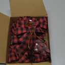 CCINEE 12Pcs Red Buffalo Plaid Christmas Bows 5.1 x 6.9 Inch Red and Black Christmas Decorative Bows Checked Wreath Bows for Wreath Garland Christmas Tree Topper Decoration Home Party Supplies