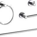 BGL Bathroom Accessory Set Chrome 4 Pieces Bathroom Towel Rack 24 Inches Adjustable Bathroom Hardware Set