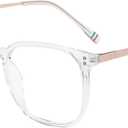 GUDVUE Blue Light Glasses For Woman, Computer Reading/Gaming/Phones Glasses, Anti Glare/UV400/Eye Strain (Gold)