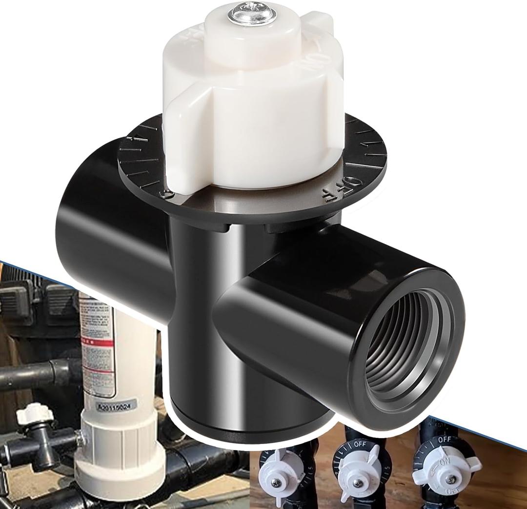 Upgraded Version R172086 Control Valve Fit for Rainbow 1/2" FPT 320 322 Automatic Chlorine/Bromine Pool and Spa Feeder, Thick Plastic, Prevent Leakage