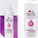 LG LT800P- 6 Month / 200 Gallon Capacity Replacement Refrigerator Water Filter (NSF42 and NSF53) ADQ73613401, ADQ73613408, or ADQ75795104, White