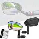 RBRL Bicycle Mirror, Extra Large Bike Mirror, 360 Adjustable Shatterproof and Durable Bar End Rear View Mirror Bi, Bicycle Side Mirror for E-Bike (Set) (pair)