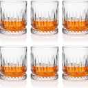 Whiskey Glasses Set of 6, 11oz Old Fashioned Cocktail Glasses, Lead-free Crystal Scotch Bourbon Glass, Whiskey Tumblers for Scotch Bourbon