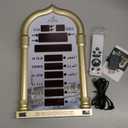 Azan Clock, Muslim Athan Prayer Clock, Athan Wall Clock with Digital LED Backlight  for Islamic Home Office Mosque Eid Ramadan Gift Gold