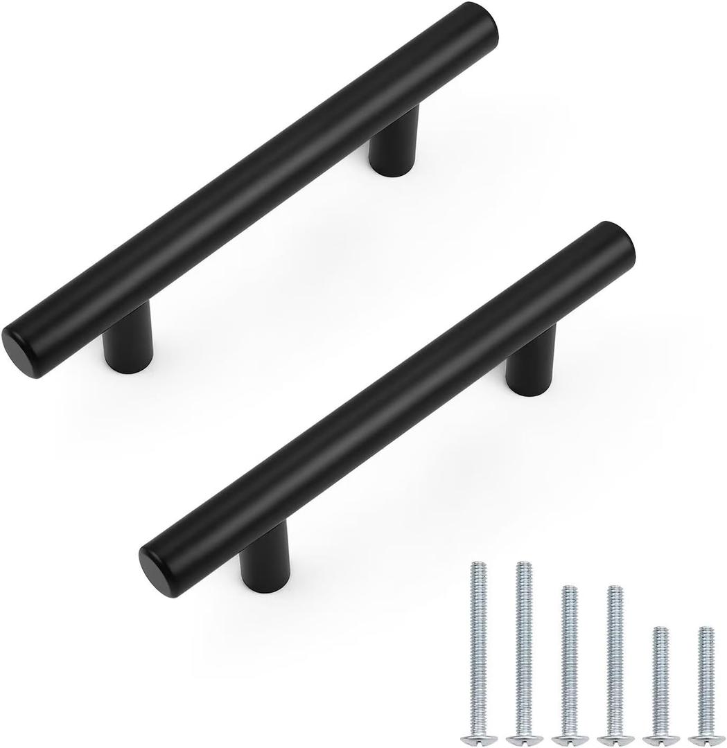 Black Cabinet Pulls 3 Inch Arch Twisted Matte Black Handles Drawer Kitchen Cupboard Bathroom Dresser Cabinet Hardware Zinc Alloy 3 Pack