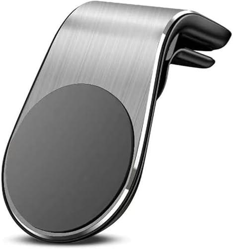 Jefuzh Mobile Phone Navigation Magnetic Bracket, Magnetic Navigation Bracket, L Type 360° Rotatable Car Phone Mount Magnet Universal Car Cellphone Holder Strong Magnet Mount for Any Smartphone (Silver) (Pack of 2)