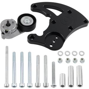 LS Swap R4 AC Compressor High Mount Bracket Kit with Belt Tensioner for Chevrolet GMC SUV Truck Vortec Engines LS1 LS2 LS3 LS6