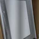 YOSHOOT Hand-Made Wooden Spliced Wall Mirror for Bathroom, Rustic Farmhouse Vanity Mirror, Dcor Wall Art, Solid Wood Frame, Vertical or Horizontal Hanging (32"L x 24"W, Spliced White Grey)