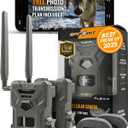 SPYPOINT FlexM Twin Pack Cellular Trail Cameras Best Hunting Accessories, No WiFi Needed, GPS, Night Vision, DualSim LTE, IP65 WaterResistant Game Camera, 28MP Photos, 720p Videos + Sound (2), Pack of 2
