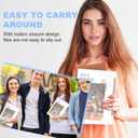 100Pcs Plastic Envelopes with Snap Closure, Clear Folders for Documents Plastic A4 Letter Size Clear Envelope Pouch for School Home Office Supplies