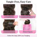 ALXNAN Clip in Hair Extensions for Women,Chocolate Brown with Dark Brown Long Wavy Hair Extensions Clip Ins 4PCS 24 Inch Synthetic Soft and Natural Thick Hair Pieces for Women