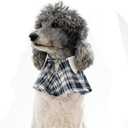 Dog Tuxedo Wedding Suit Shirt with Bow Tie, Formal Outfit Tux Attire for Puppy Small Medium Dogs Cats Costume (Black Scarf, Large)