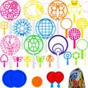 27 Pcs Bubble Wands Set, Assorted Bubble Wand for Kids Adults with Tray, Large Bubble Makers Bulk for Summer Outdoor Activities Birthday Gifts Party Favors