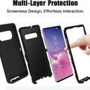 AICase for Galaxy S10 Plus Case, Drop Protection Full Body Rugged Heavy Duty Case, Shockproof/Drop/Dust Proof Layer Protective Durable Cover for Samsung Galaxy S10 Plus Black
