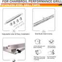 463365021 463366022 Grill Replacement Parts for Charbroil Performance 4 Burner 463366022 463351021 463365522 463352521 463354021 ,Heat Tent ,Char-broil Burner 463365021,Crossover Tube & Igniter