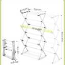 APEXCHASER Drying Rack Clothing - 3 Tier Metal Clothes Drying Rack Collapsible, Laundry Drying Rack Expandable, Small Clothe Airer for Baby Clothes Towel Bib Sock Indoor Outdoor Use(White), 35"l X 11.8"d X 37.6"h