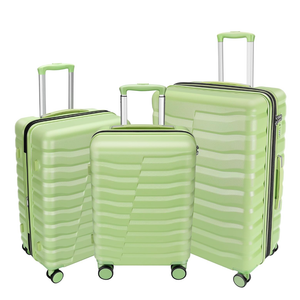 Lightweight Luggage with Spinner Wheels & YKK Zipper, 3-Piece Travel Suitcase ABS+PC Hardshell Luggage Set with TSA Lock, Light Avocado Green (20+24+28 inch)