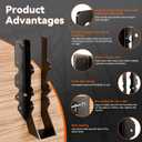 20 Pcs Black Joist Hangers 2X10, Rafter Brackets , Hurricane Straps for 2x10 Face Mount Joist Hangers 2X10 for Shed/Barn/Coop/Porch/Truss, Structurally Sound and Aesthetically Pleasing