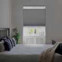 DEZ FURNISHINGS Cordless 1.5" Blackout Top Down Bottom Up Cellular Shade, Energy Saver, 21.5" W x 64" H, Gray Cloud