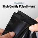 Black Plastic Sheeting 4Mil, 13.2x16.5ft, Heavy Duty, Polyethylene Plastic Film for Garden,Construction, Landscaping, Weed and Moisture Control