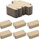 Ellbest 50 Pack Kraft Paper Boxes, Foldable Rectangular Paper Box Packing Box for shipping, Storaging Small items, Brown, 3.62 x 1.98 x 1.02 inches