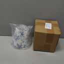 VIHOSE 2 Pcs Small Lamp Shade Sconce Lamp Shade 3 Top x 6'' Bottom x 5'' Slant French Countryside Toile Clip on Lampshade for Wall Sconces Chandelier Pendant Lighting(Crane and Human,Blue and White)
