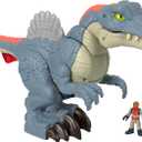 Fisher-Price Imaginext Jurassic World Dinosaur Toy Ultra Snap Spinosaurus, Lights Sounds & Chomping Action, for Preschool Kids Ages 3+ Years