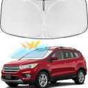 for Ford Escape 2013-2019 Windshield Sun Shade - 4 Layers Car Sunshades for Front Windows Shade Cover Custom Fit Escape Sun Visor 250T Retractable Shade Blocks UV Rays Car Accessories
