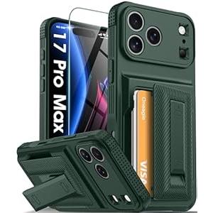 Oneagle Wallet for iPhone 17 Pro Max Case with Card Holder (4-5 Cards) [RFID Blocking] [Screen Protector] Full Camera Protection, with Kickstand 15FT Shockproof Heavy Duty Case for iPhone 17 Pro Max