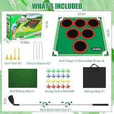 Battle Golf Game - Chip and Stick Golf Game Indoor Outdoor,Includes 20 Velcro Golf Balls, Putting Mat & Carrying Bag, Home Golf Target Games Backyard Games for Young Adults, Fathers & Golfers