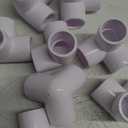 QWORK 3 Way 1/2" Tee PVC Fitting Elbow,12Pack PVC Fitting Connector,Furniture Grade, for Building Furniture and PVC Structures, White