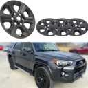 17 inch Hubcap Wheel Skin Covers Compatible with 2014-2024 Toyota 4Runner SR5, Durable ABS Plastic Rim Covers (Set of 4), Fit for Standard Wheels - Snap On Tire Cover Replacement (Matte Black)