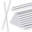 Zopeal 30 Pieces 12 Inch Clear Acrylic Dowel Rods for DIY Crafts Acrylic Round Rods Strip Sticks Cake Topper Rod for DIY Handwork Supplies(0.25 Inch /6mm Diameter)
