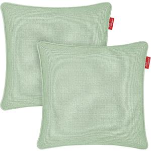 Pack of 2 Outdoor Throw Pillows,18x18 Inch All-Weather Water-Resistant Patio Pillows with Inserts,Decorative Pillows for Patio Furniture,Couch,Sofa,Poolside,Light Green