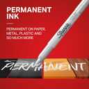 Sharpie Metallic Permanent Markers, Fine Tip, Silver, 12 Count - For Black Paper or Dark Surfaces, Arts & Crafts, Posters, Classroom Supplies