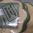 6 Sets Sage Green Table Decor Boho Placemats with Linen Napkins, 14.6" x 14.6"