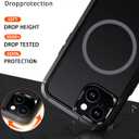 Diverbox for iPhone 15 Case [Compatible with MagSafe] [Shockproof] [Dropproof] [with Screen Protector ] Heavy Duty Protection Phone Case Cover for Apple iPhone 15 2023 6.1 inch (Black)