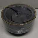 Goodluck 50 Pack Black Plastic Bowls with Gold Rim, 12oz Disposable Soup Bowls, Heavy Duty Dessert Bowls for Weddings, Parties, Dinners, Catering, and New Year