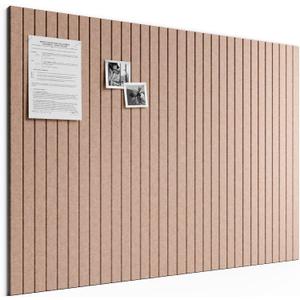 Bumusty Large Cork Board Alternative-48 x 36" Felt Bulletin Board Tiles, with 30 Pushpins, 70 Adhesive Tabs, Fine-Stripe 12-Pack, Cork Boards for Office Push Pin Board Felt Board-Terracotta