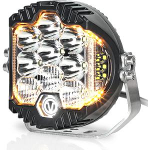 5 Inch 50W LED Driving Light, 5000LM Offroad Light IP67 Waterproof Round Work Light Spot Flood Combo for Wrangler, ATV, SUV, UTV, Trucks, Pickup, 4x4, F150 - Pack of 1 (White)