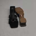 SM New York Jordan NIB Strappy Black Brown Heeled Sandals Open Toe Block Heel Womens 10