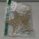 Joiedomi 8 inch Christmas Gold Glitter Star Tree Toppers Metal Lighted with 20 LED Lights for Xmas Decorations, Holiday Party Indoor Decor