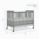 Dream On Me Carson Classic 3-in-1 Convertible Full-Size Baby Crib in Meadow Green, GreenGuard Gold & BSA, 4 Mattress Heights, Converts to Day & Toddler Bed, Locking Wheels, Classic Nursery Design