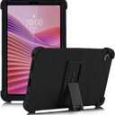 ATOOZ for Lenovo Tab One 8.7 Case 2025 (TB305FU),Soft Silicone Shockproof Kids Case for Lenovo Tab K9 Tablet 8.7 inch with PC Stand (Black)