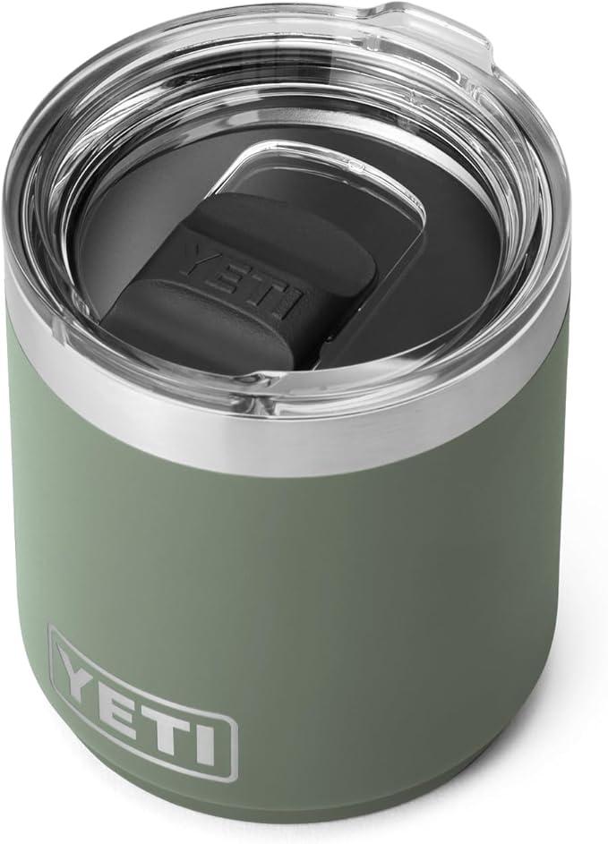 YETI Rambler 10 oz Stackable Lowball 2.0, Vacuum Insulated, Stainless Steel with MagSlider Lid, Green
